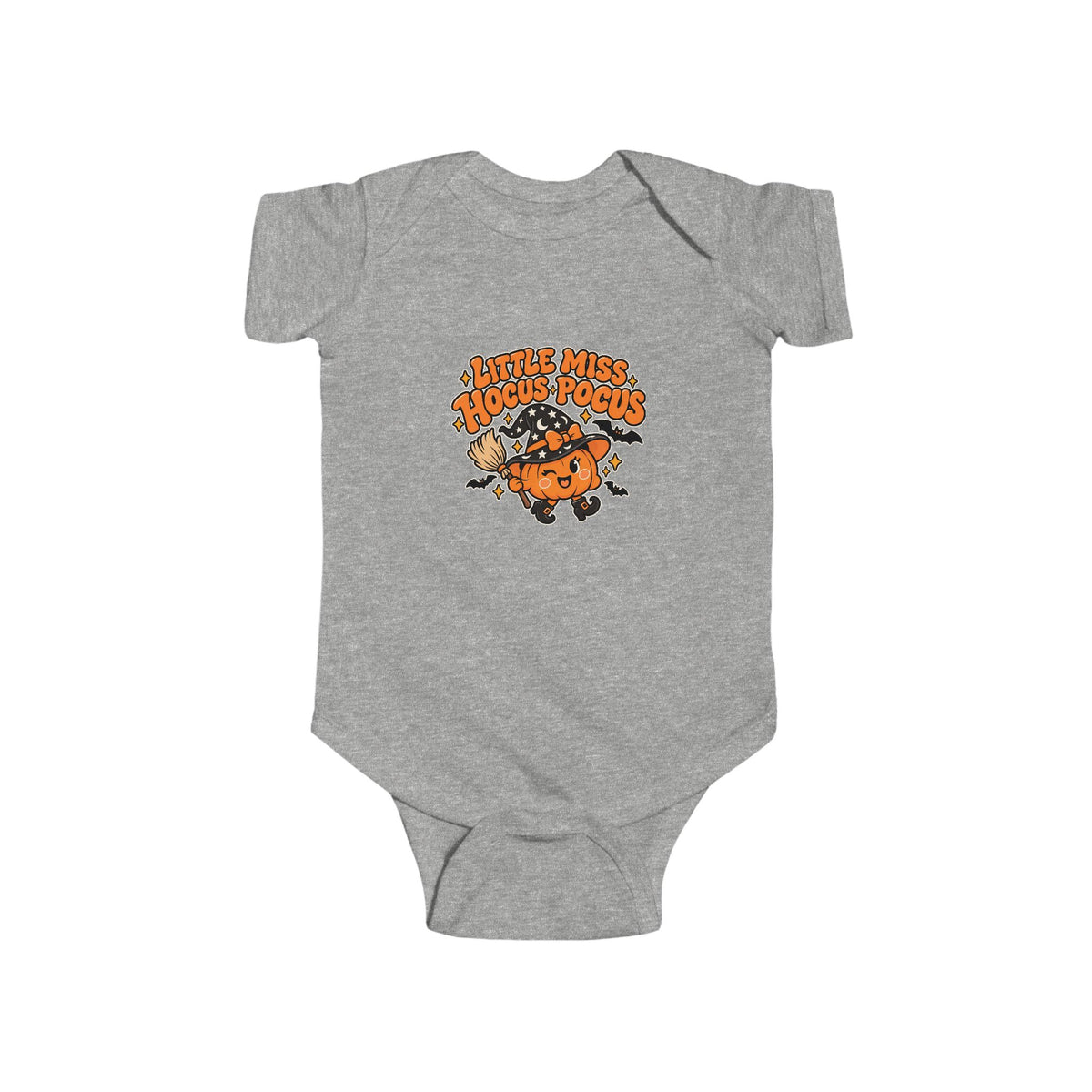 Little Miss Hocus Pocus Bodysuit | Pumpkin Witch Halloween Baby Onesie