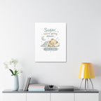 Baby Nursery Canvas Wall Art, Sugar We're Going Down Nursery Decor, Cute Bear Nursery Art, Baby Room Wall Decor, Stretched Canvas Print