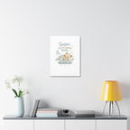 Baby Nursery Canvas Wall Art, Sugar We're Going Down Nursery Decor, Cute Bear Nursery Art, Baby Room Wall Decor, Stretched Canvas Print