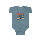 Dad Fell in Love at the Rock Show Baby Onesie | Emo Pop Punk Infant Bodysuit | Millennial Parent Gift