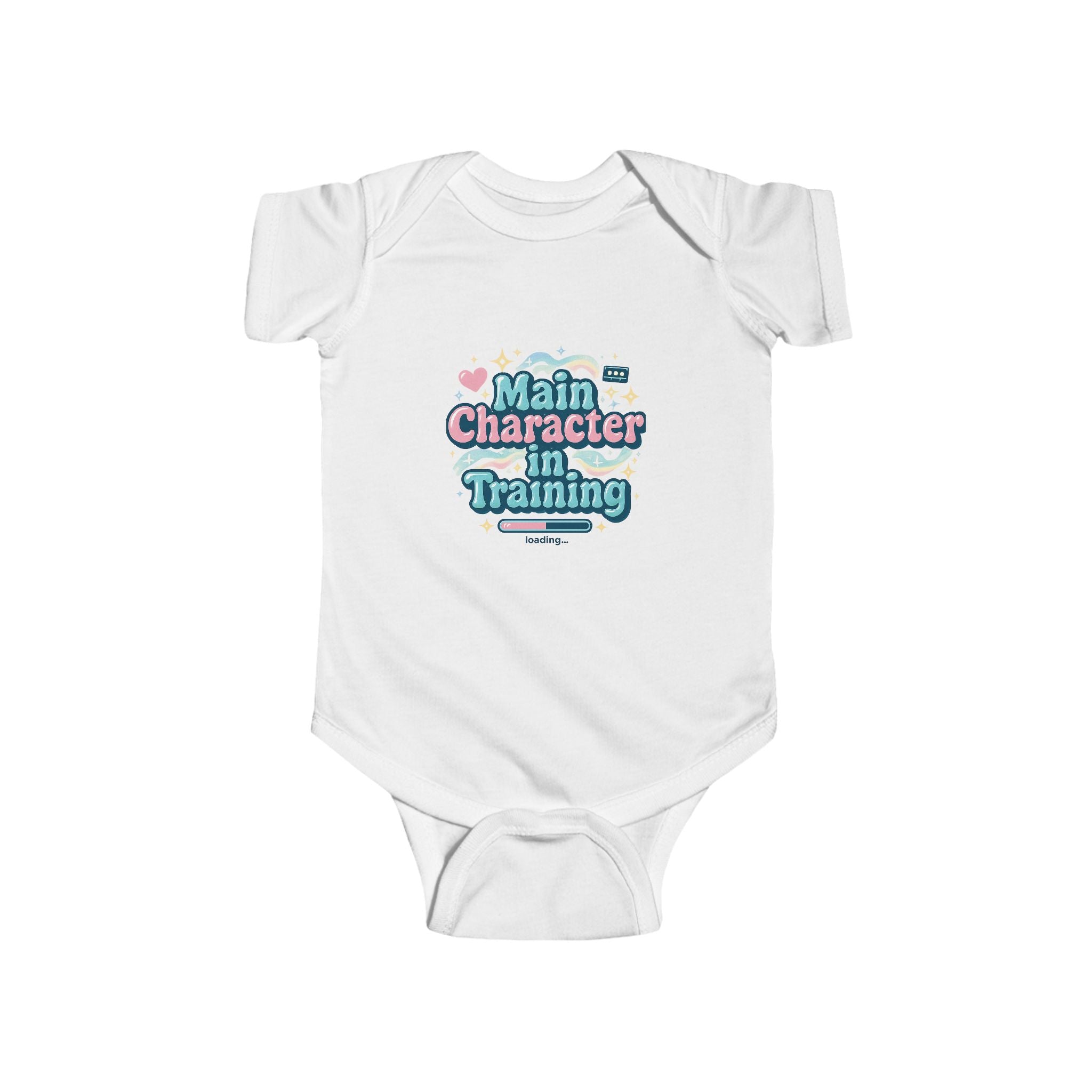Main Character in Training Baby Onesie | Funny Aesthetic Infant Bodysuit | Millennial & Gen Z Parent Gift