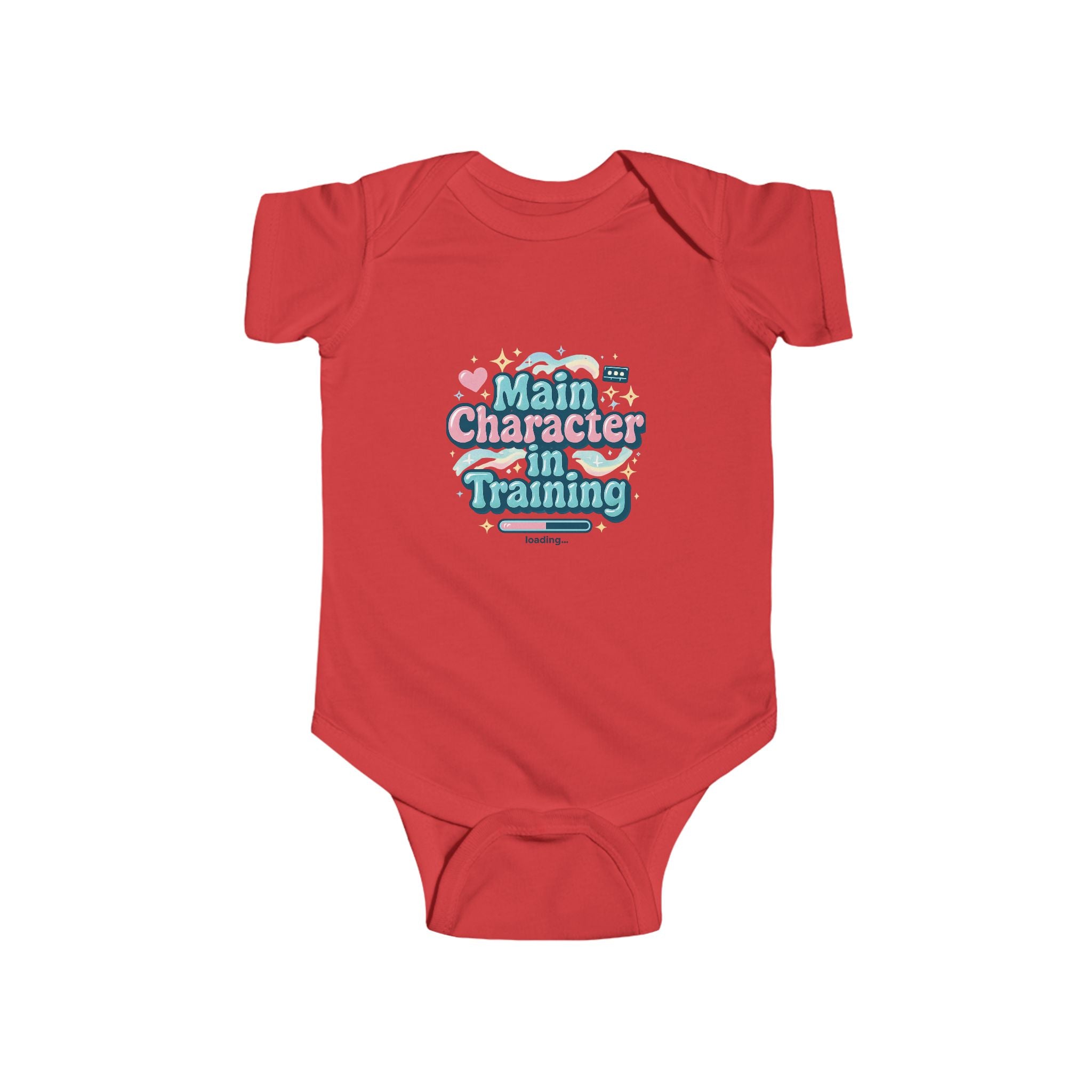 Main Character in Training Baby Onesie | Funny Aesthetic Infant Bodysuit | Millennial & Gen Z Parent Gift