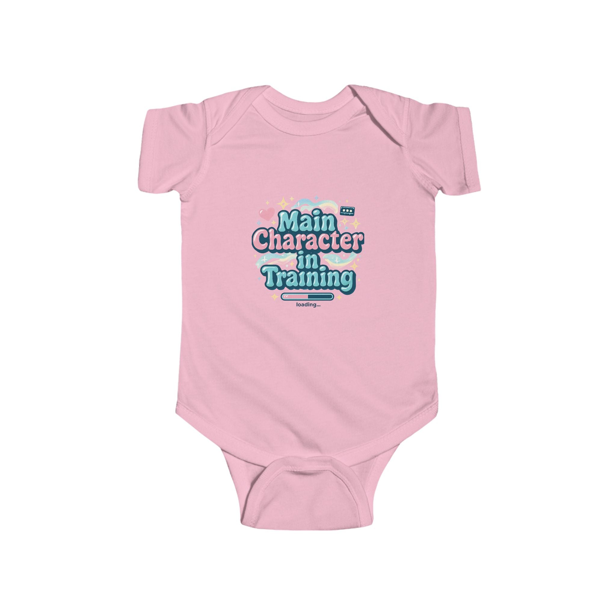 Main Character in Training Baby Onesie | Funny Aesthetic Infant Bodysuit | Millennial & Gen Z Parent Gift
