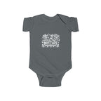 Fueled by Bottles Baby Onesie | Pop Punk Inspired Funny Infant Bodysuit | Millennial Parent Gift