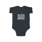 Fueled by Bottles Baby Onesie | Pop Punk Inspired Funny Infant Bodysuit | Millennial Parent Gift