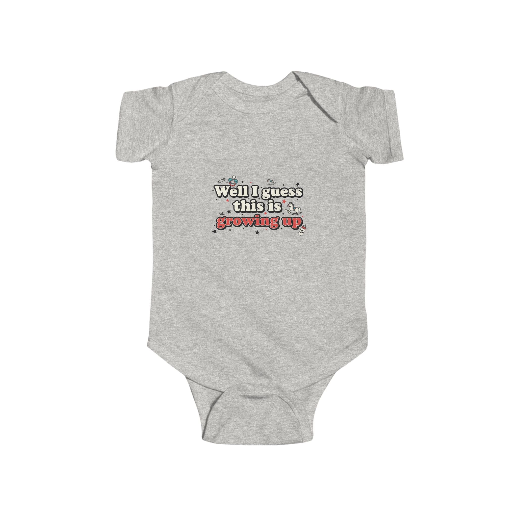 Well I Guess This Is Growing Up Baby Onesie | Pop Punk Inspired Emo Infant Bodysuit | Millennial Parent Gift