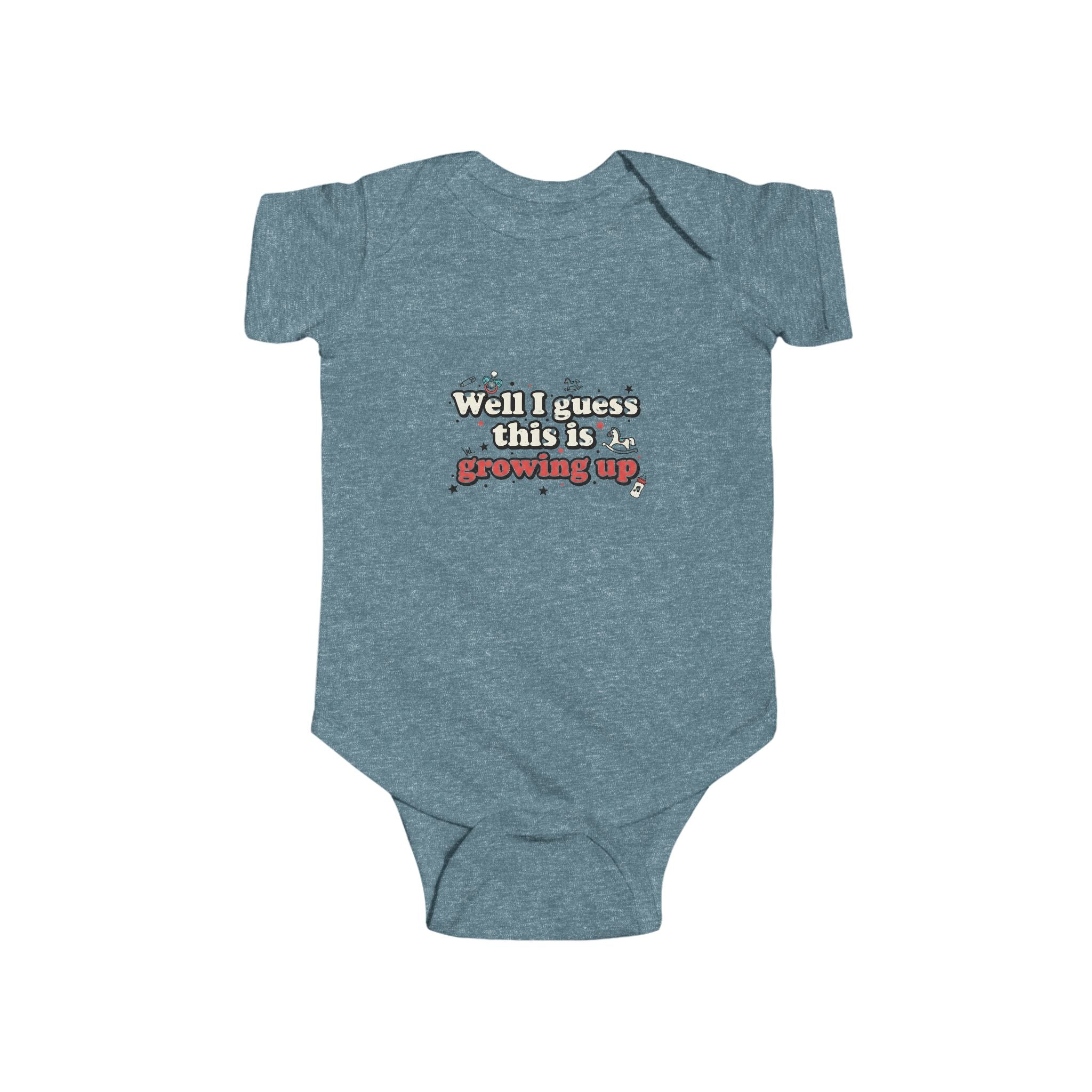 Well I Guess This Is Growing Up Baby Onesie | Pop Punk Inspired Emo Infant Bodysuit | Millennial Parent Gift