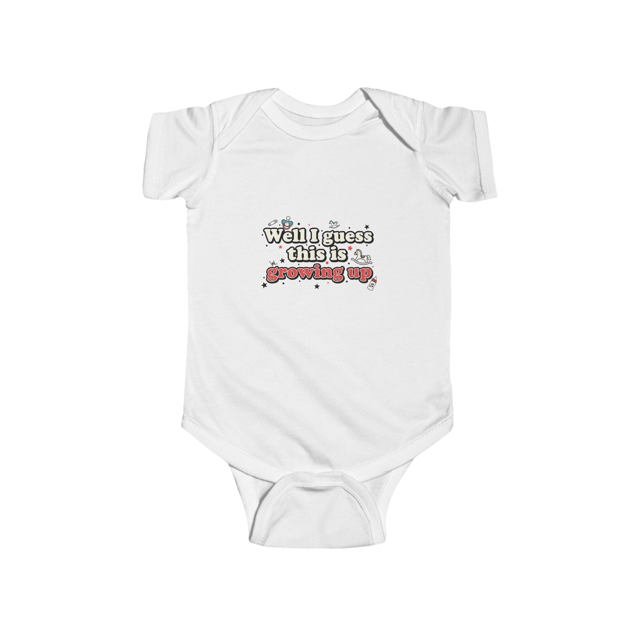 Well I Guess This Is Growing Up Baby Onesie | Pop Punk Inspired Emo Infant Bodysuit | Millennial Parent Gift