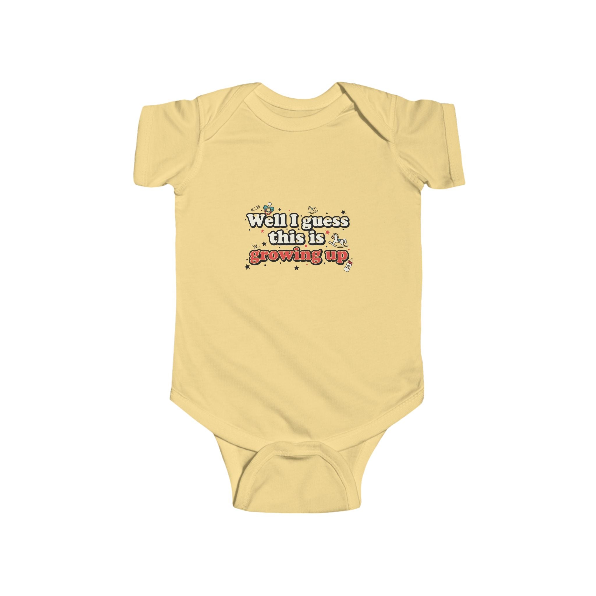 Well I Guess This Is Growing Up Baby Onesie | Pop Punk Inspired Emo Infant Bodysuit | Millennial Parent Gift