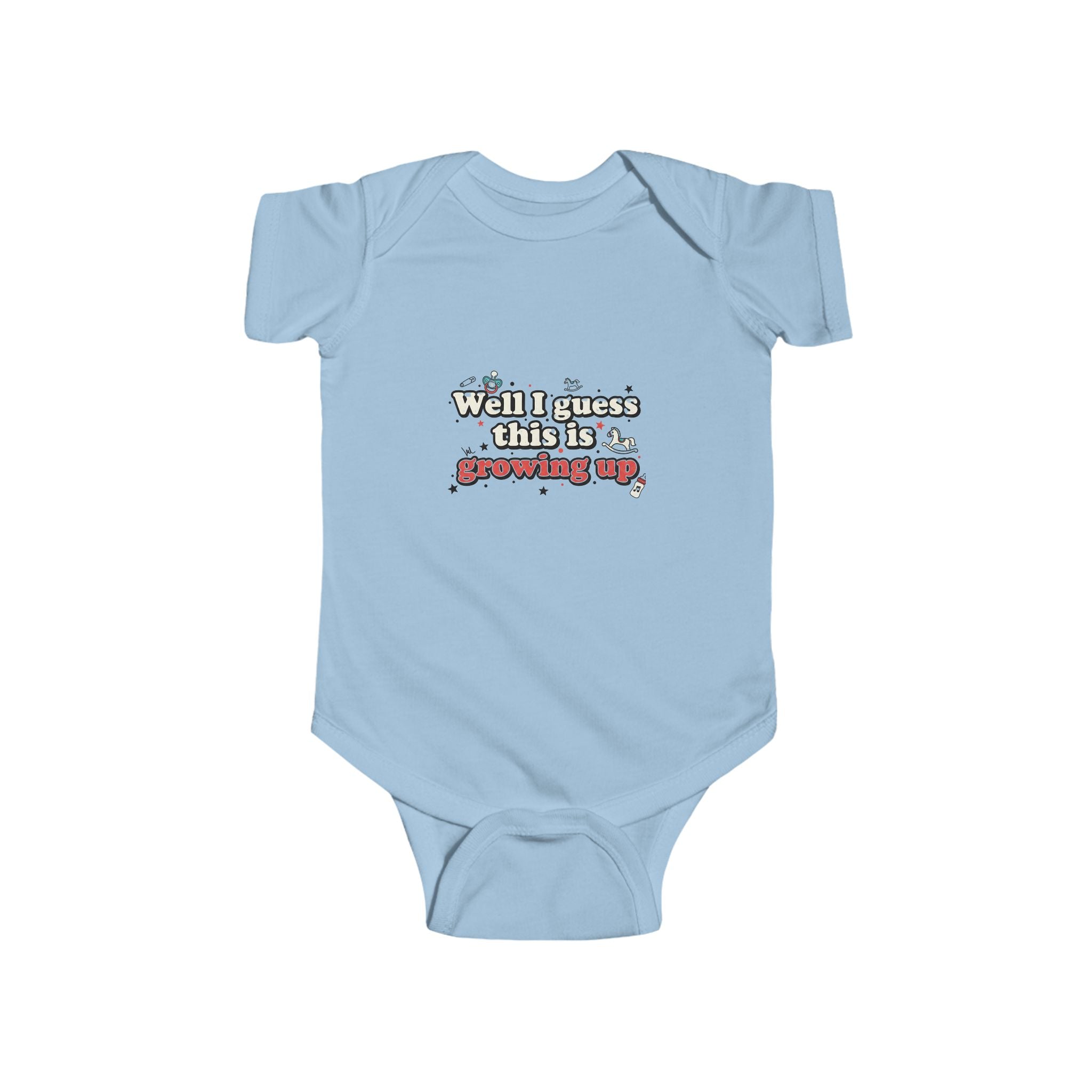 Well I Guess This Is Growing Up Baby Onesie | Pop Punk Inspired Emo Infant Bodysuit | Millennial Parent Gift