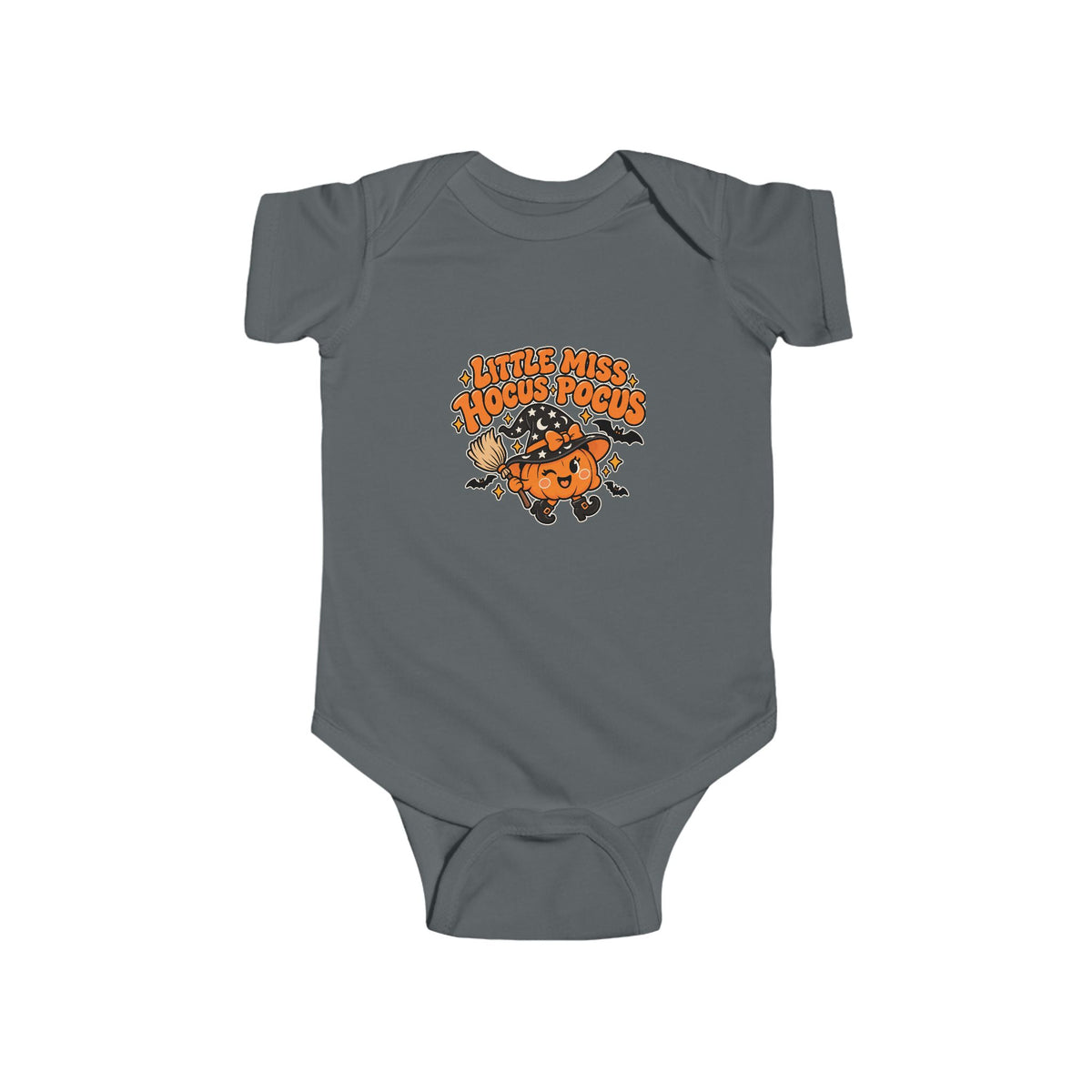 Little Miss Hocus Pocus Bodysuit | Pumpkin Witch Halloween Baby Onesie