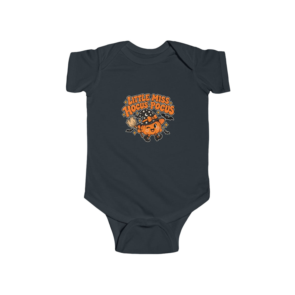 Little Miss Hocus Pocus Bodysuit | Pumpkin Witch Halloween Baby Onesie