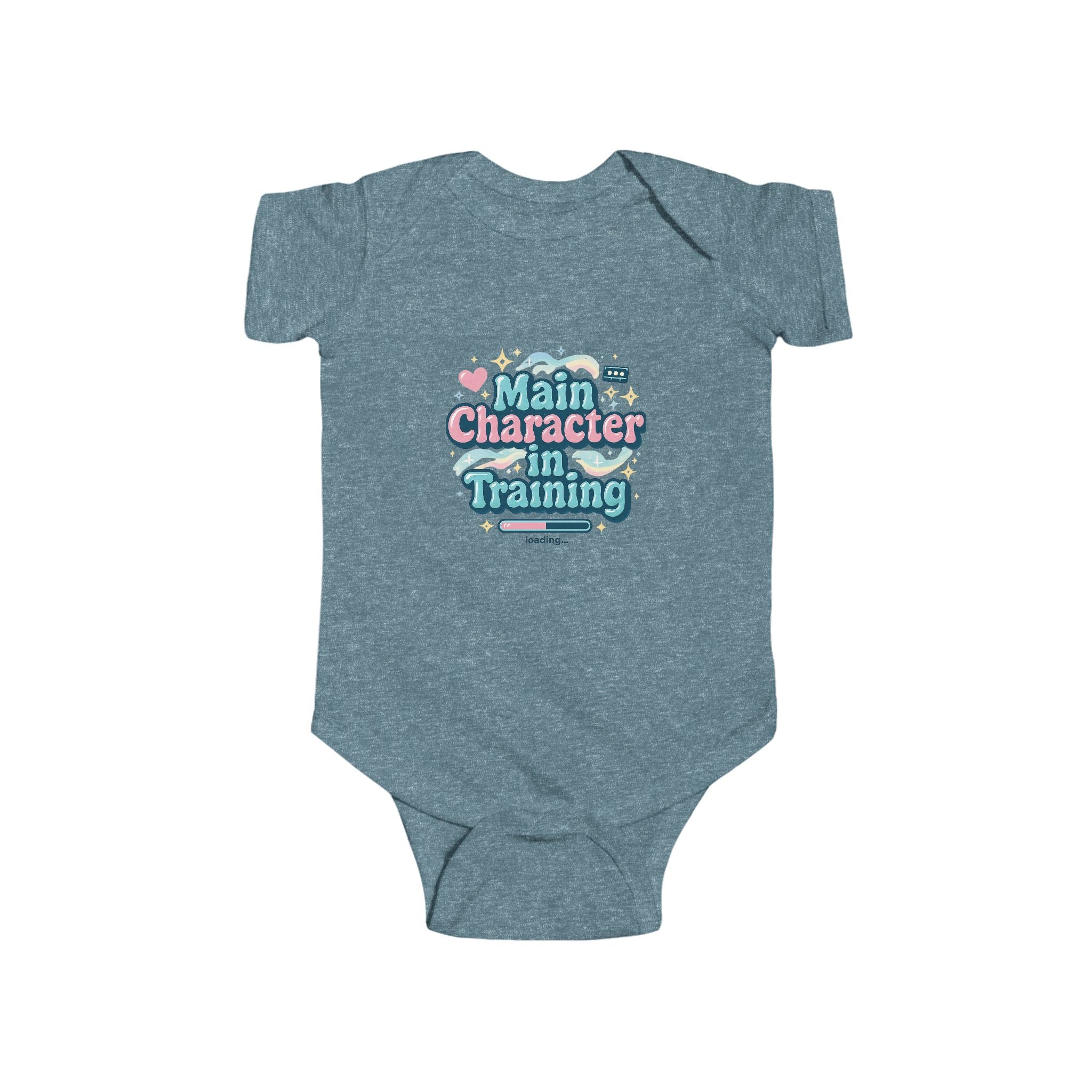 Main Character in Training Baby Onesie | Funny Aesthetic Infant Bodysuit | Millennial & Gen Z Parent Gift