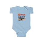 Dad Fell in Love at the Rock Show Baby Onesie | Emo Pop Punk Infant Bodysuit | Millennial Parent Gift