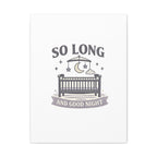 So Long and Good Night Nursery Canvas, Pop Punk Baby Nursery Decor, Cute Crib Wall Art, Millennial Nursery Art, Baby Room Decor