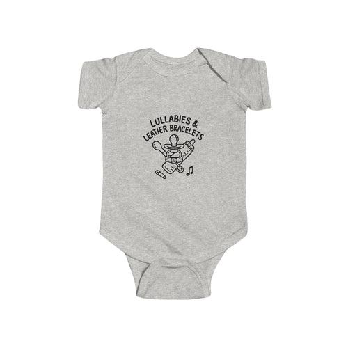 Lullabies and Leather Bracelets Baby Onesie | Emo Nostalgia Infant Bodysuit | Millennial Parent Gift