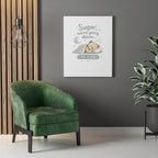 Baby Nursery Canvas Wall Art, Sugar We're Going Down Nursery Decor, Cute Bear Nursery Art, Baby Room Wall Decor, Stretched Canvas Print
