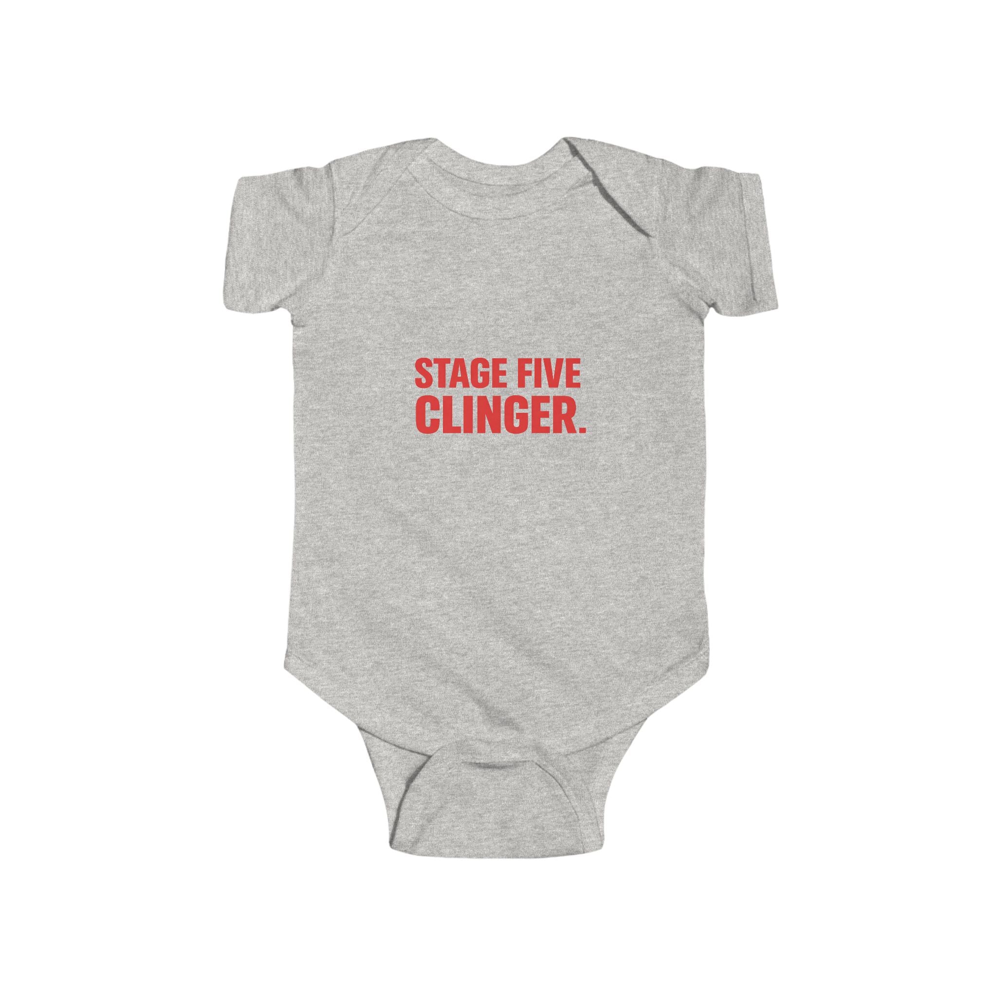 Stage 5 Clinger Baby Onesie | Funny Millennial Infant Bodysuit | New Parent Gift