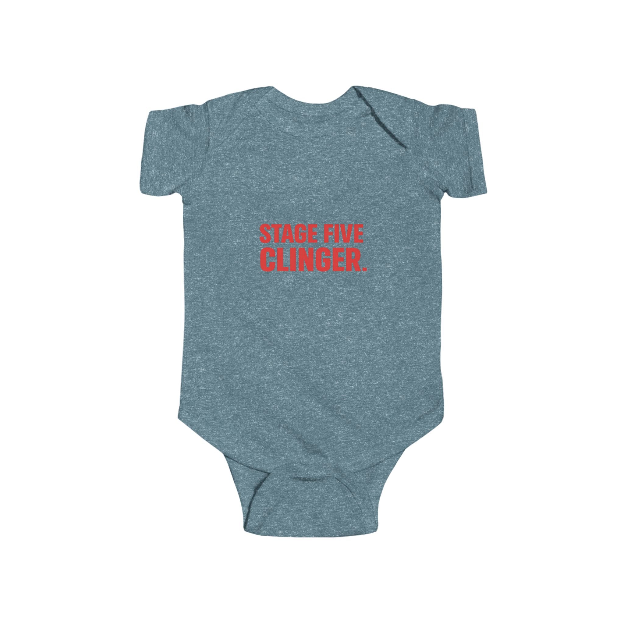 Stage 5 Clinger Baby Onesie | Funny Millennial Infant Bodysuit | New Parent Gift