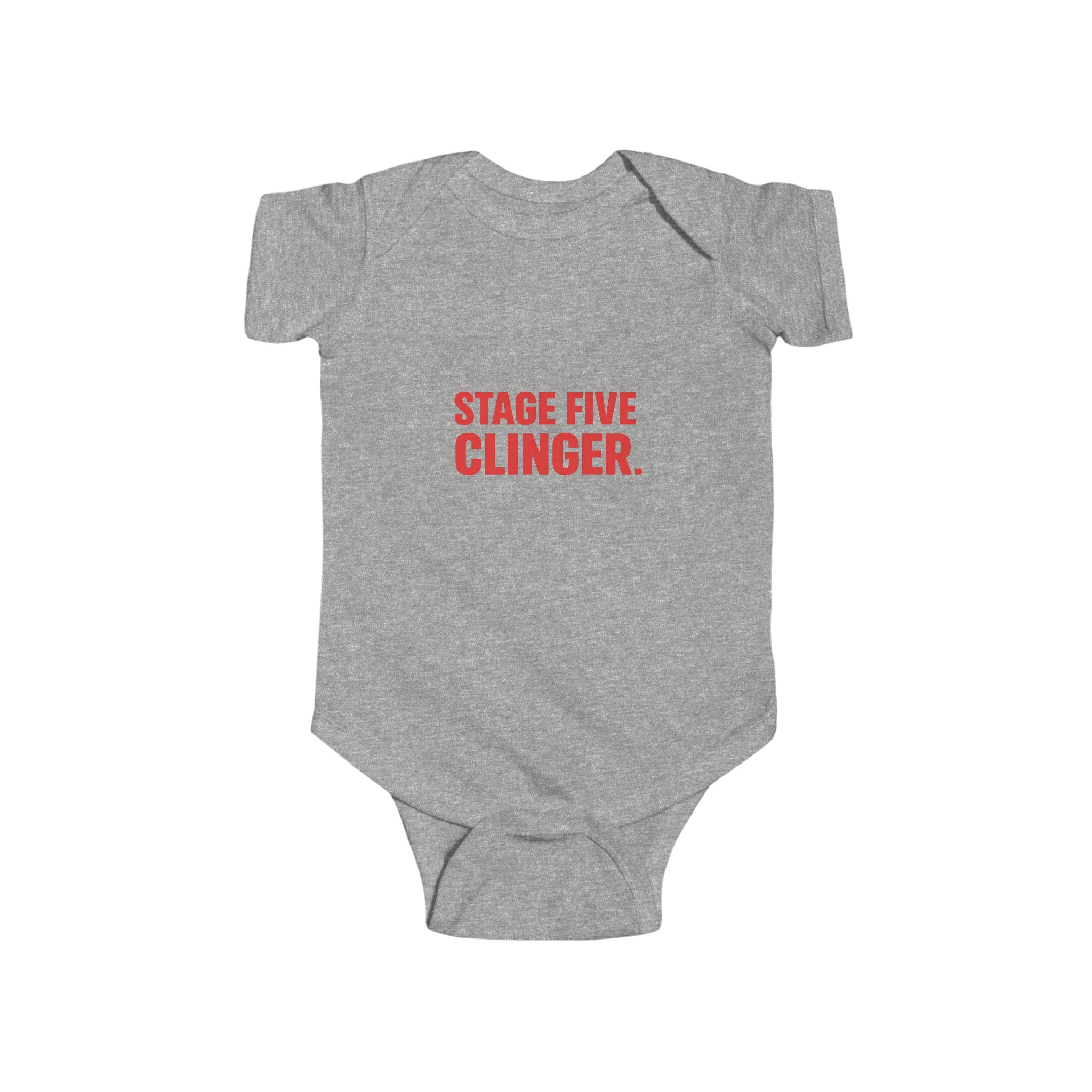 Stage 5 Clinger Baby Onesie | Funny Millennial Infant Bodysuit | New Parent Gift