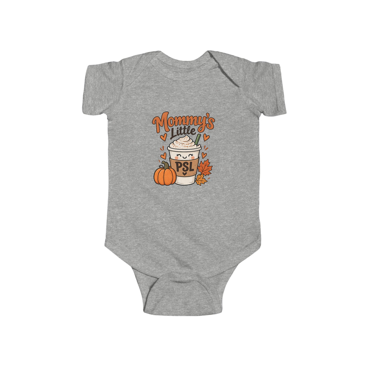 Mommys Little PSL Infant Bodysuit | Pumpkin Latte Baby Onesie, Fall Pumpkin Design