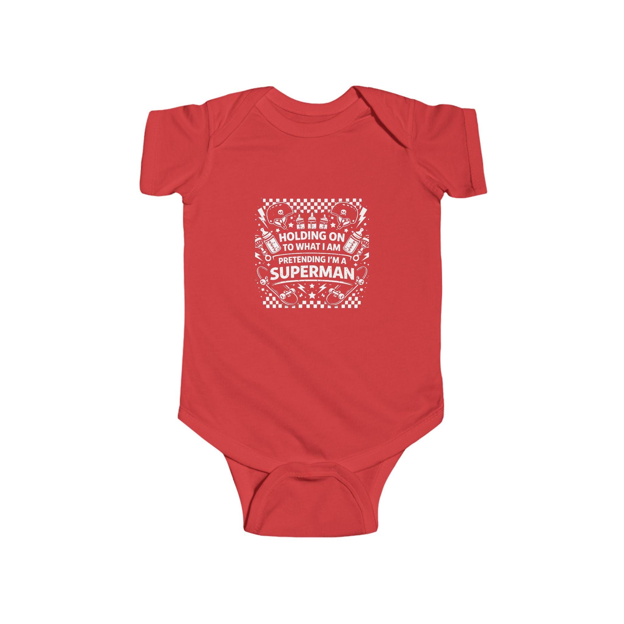 Pretending Im Superman Baby Onesie | Skater Inspired Skater Baby Gift for Millennial Parents