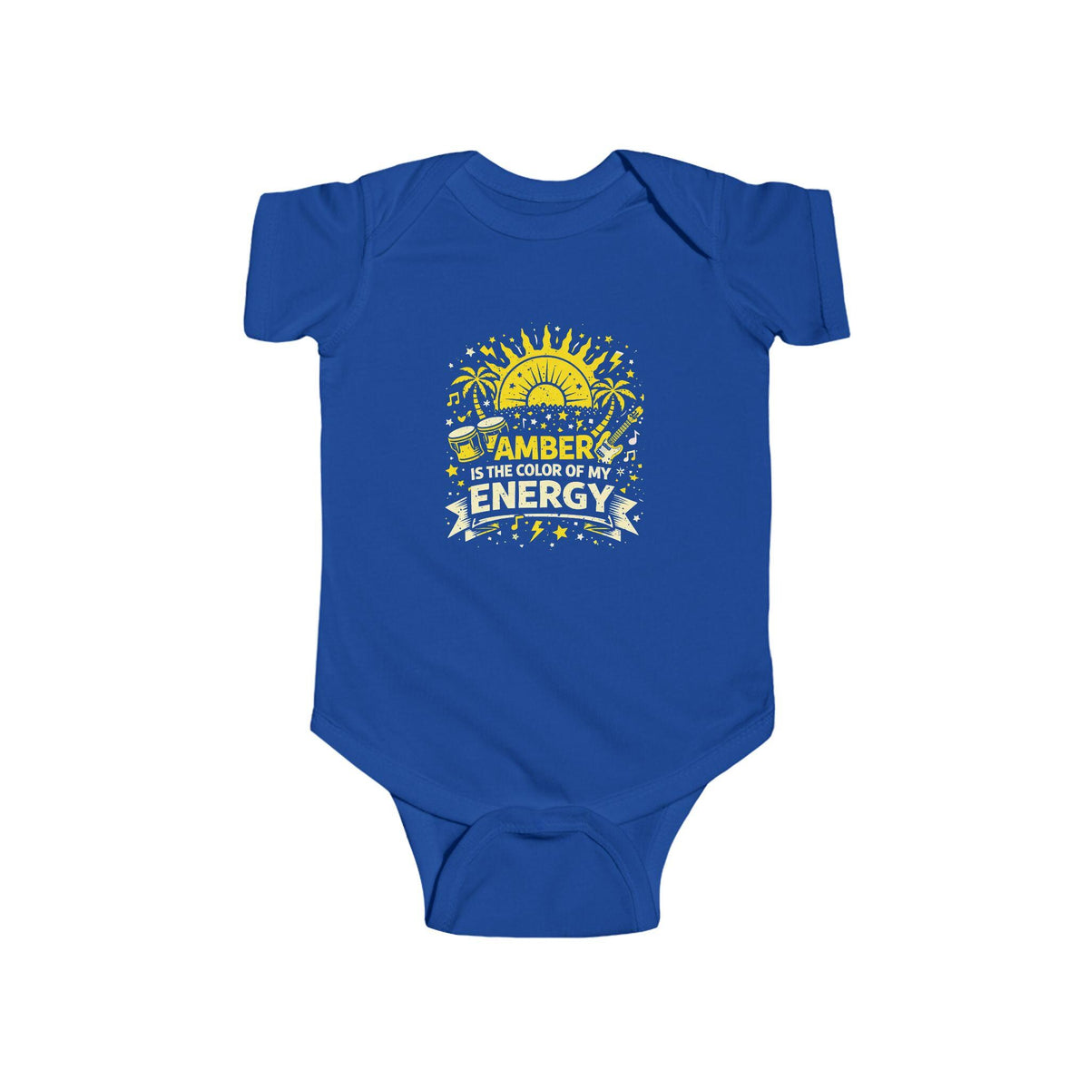 Amber Is the Color of My Energy Baby Onesie | 90s Reggae Ska Inspired
