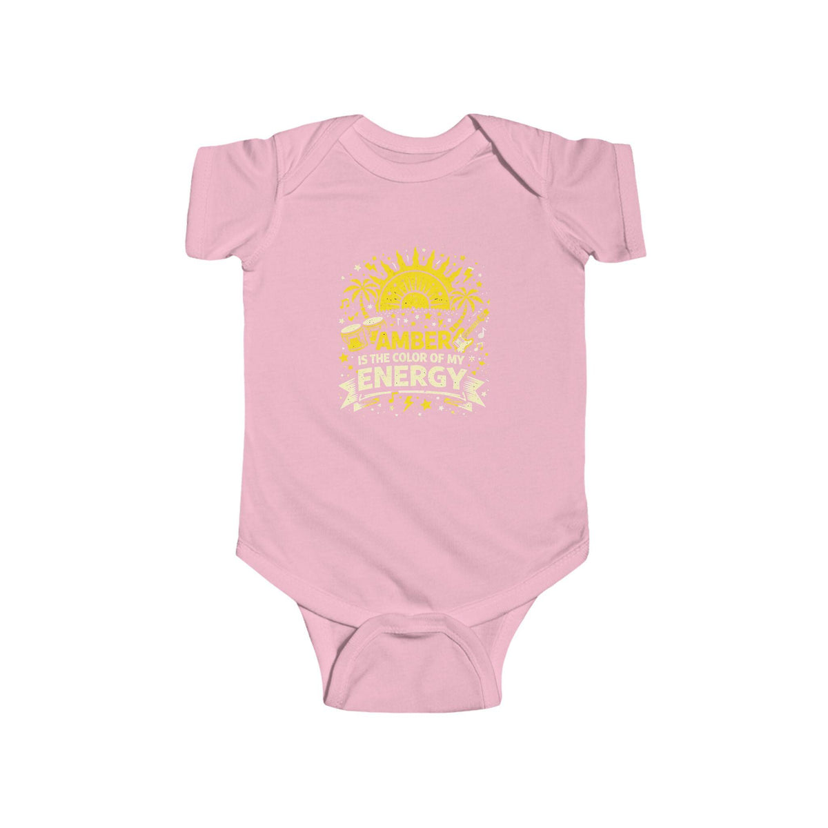 Amber Is the Color of My Energy Baby Onesie | 90s Reggae Ska Inspired