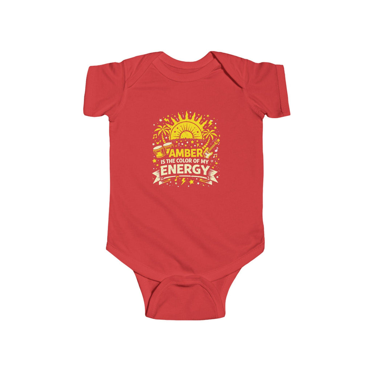Amber Is the Color of My Energy Baby Onesie | 90s Reggae Ska Inspired