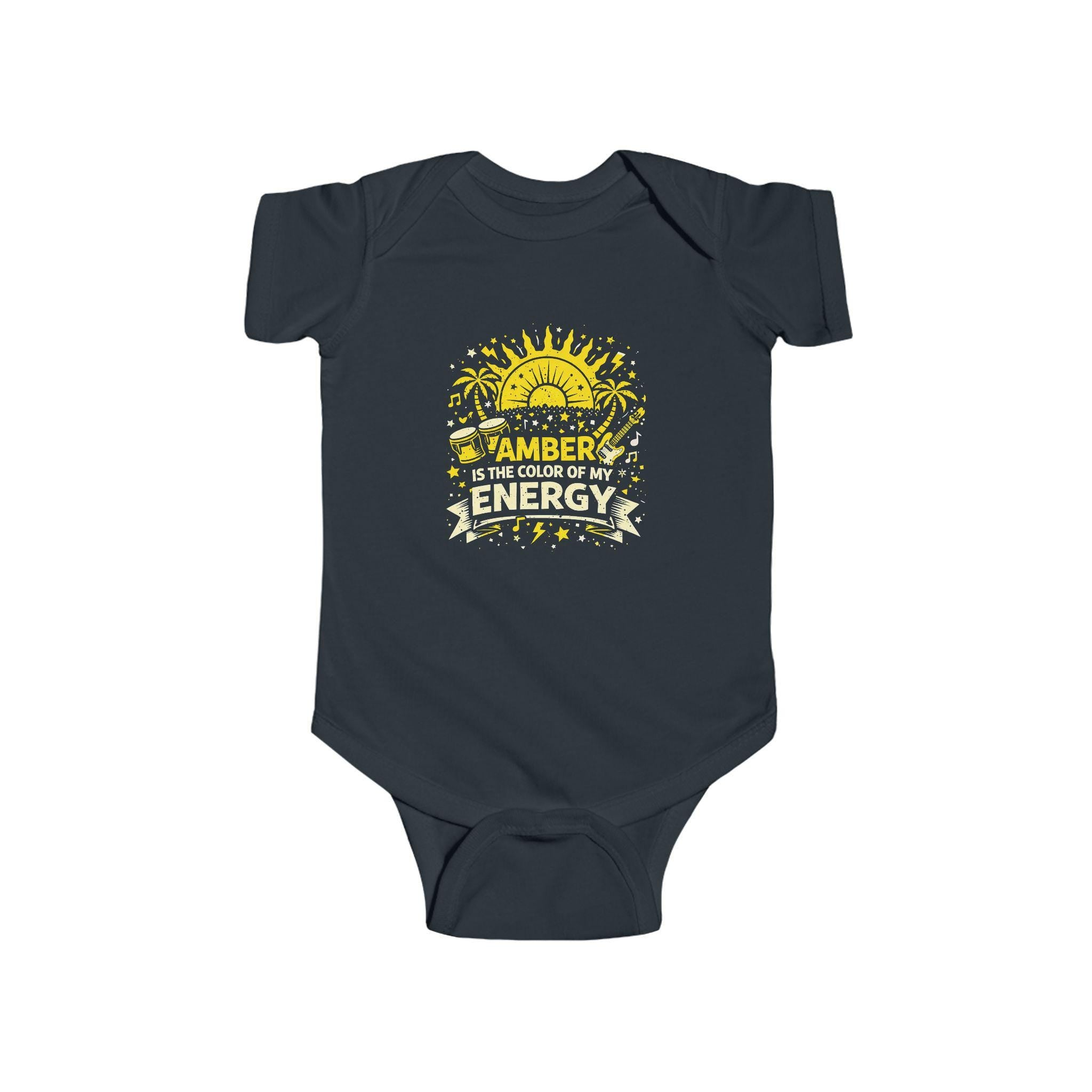 Amber Is the Color of My Energy Baby Onesie | 90s Reggae Ska Inspired
