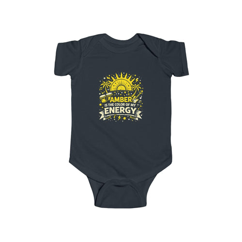 Amber Is the Color of My Energy Baby Onesie | 90s Reggae Ska Inspired