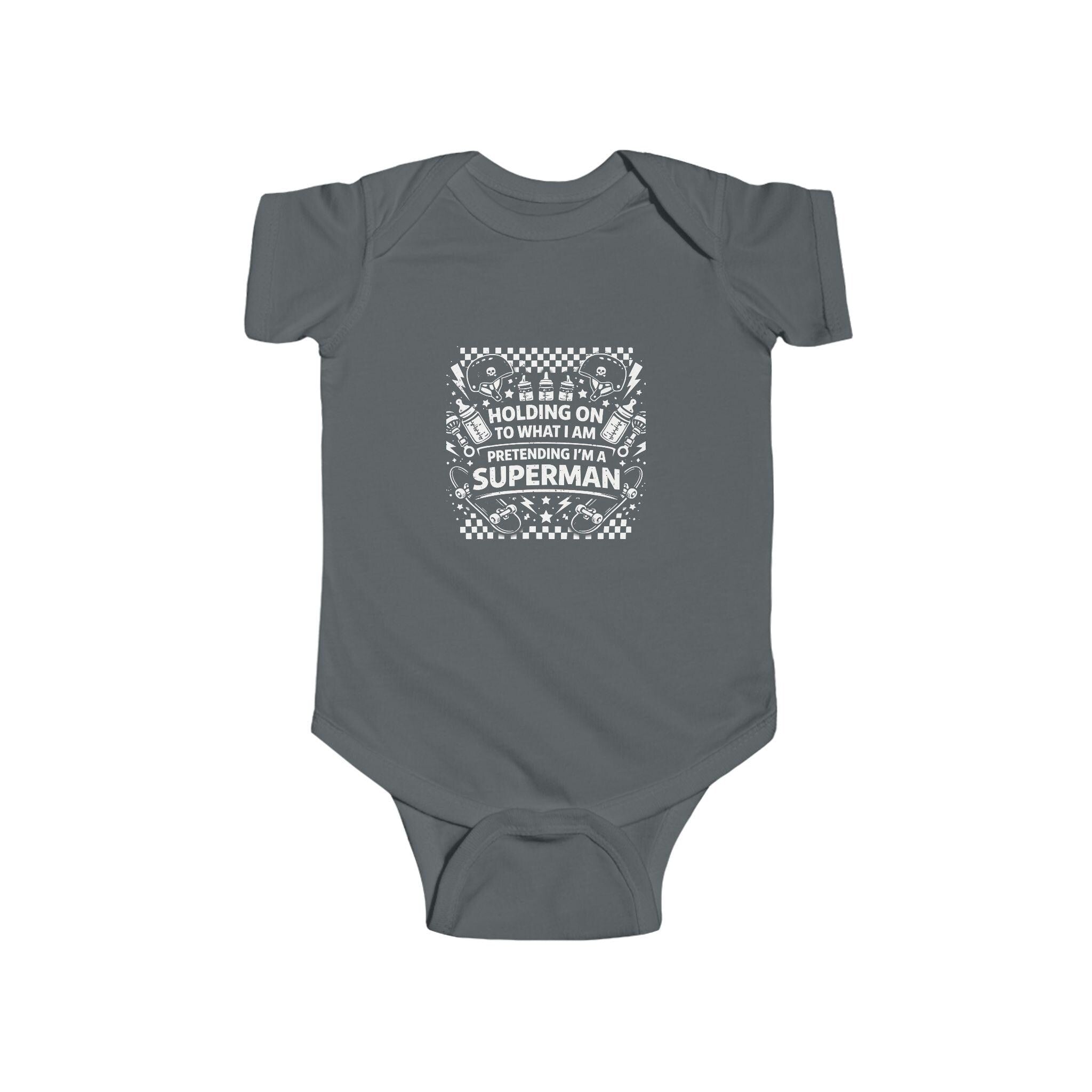 Pretending Im Superman Baby Onesie | Skater Inspired Skater Baby Gift for Millennial Parents