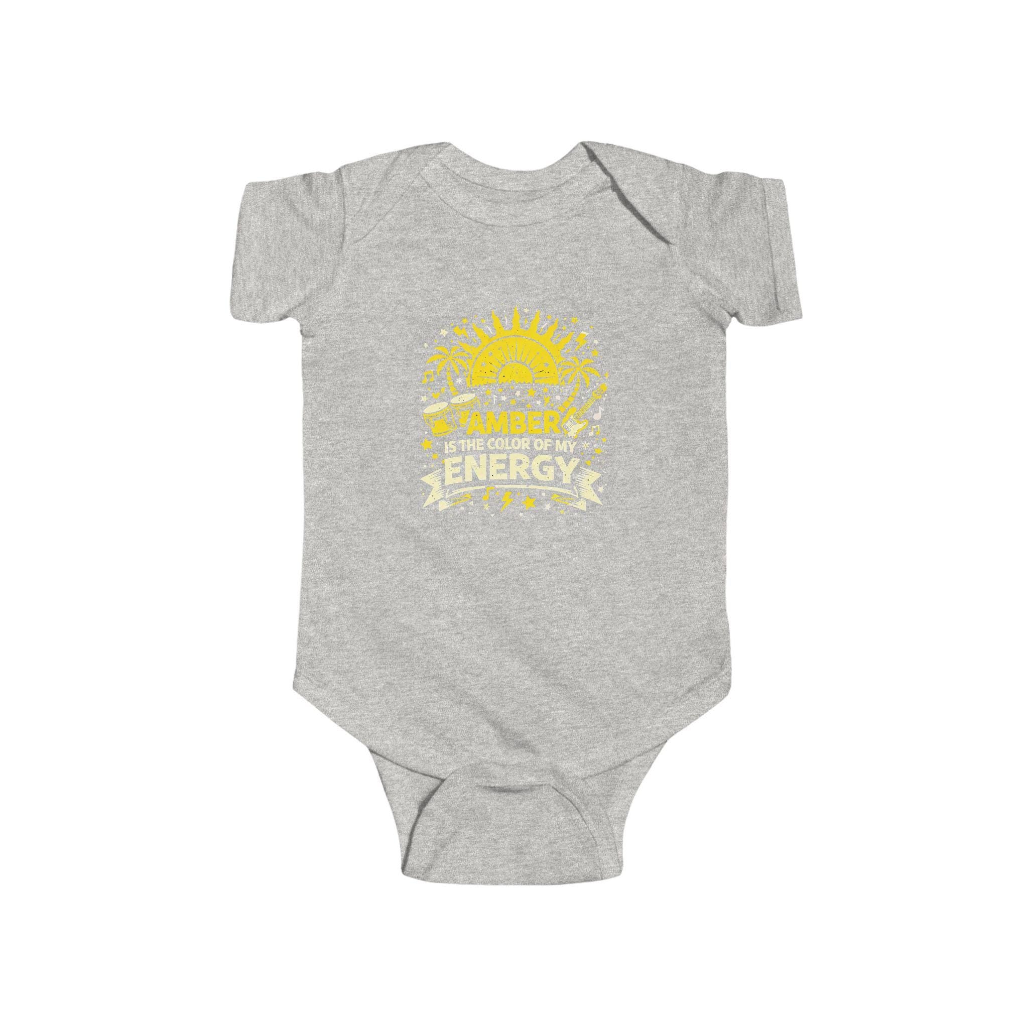 Amber Is the Color of My Energy Baby Onesie | 90s Reggae Ska Inspired