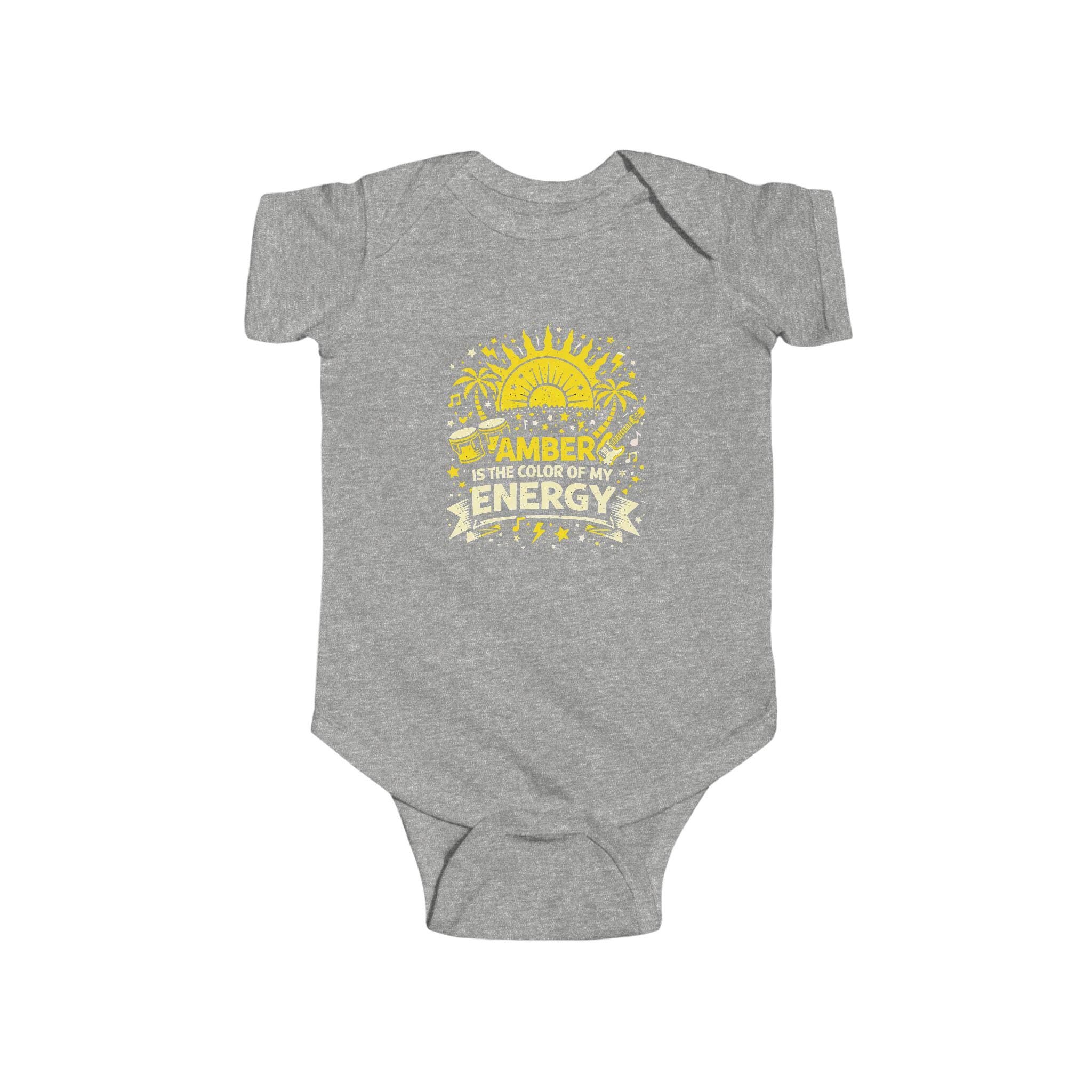 Amber Is the Color of My Energy Baby Onesie | 90s Reggae Ska Inspired