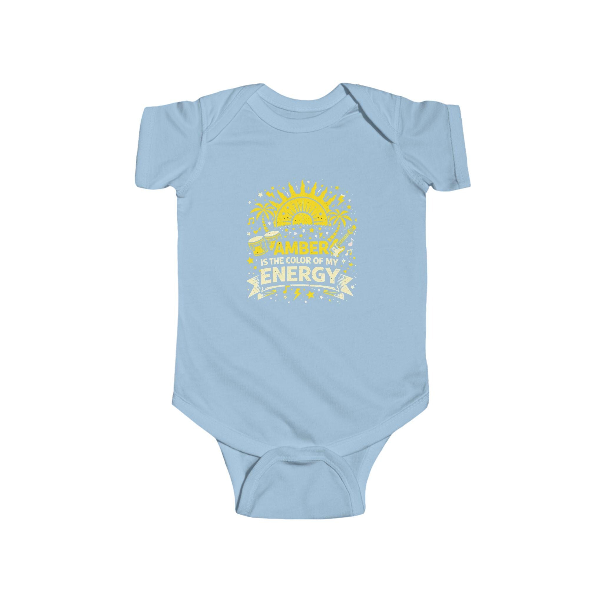 Amber Is the Color of My Energy Baby Onesie | 90s Reggae Ska Inspired
