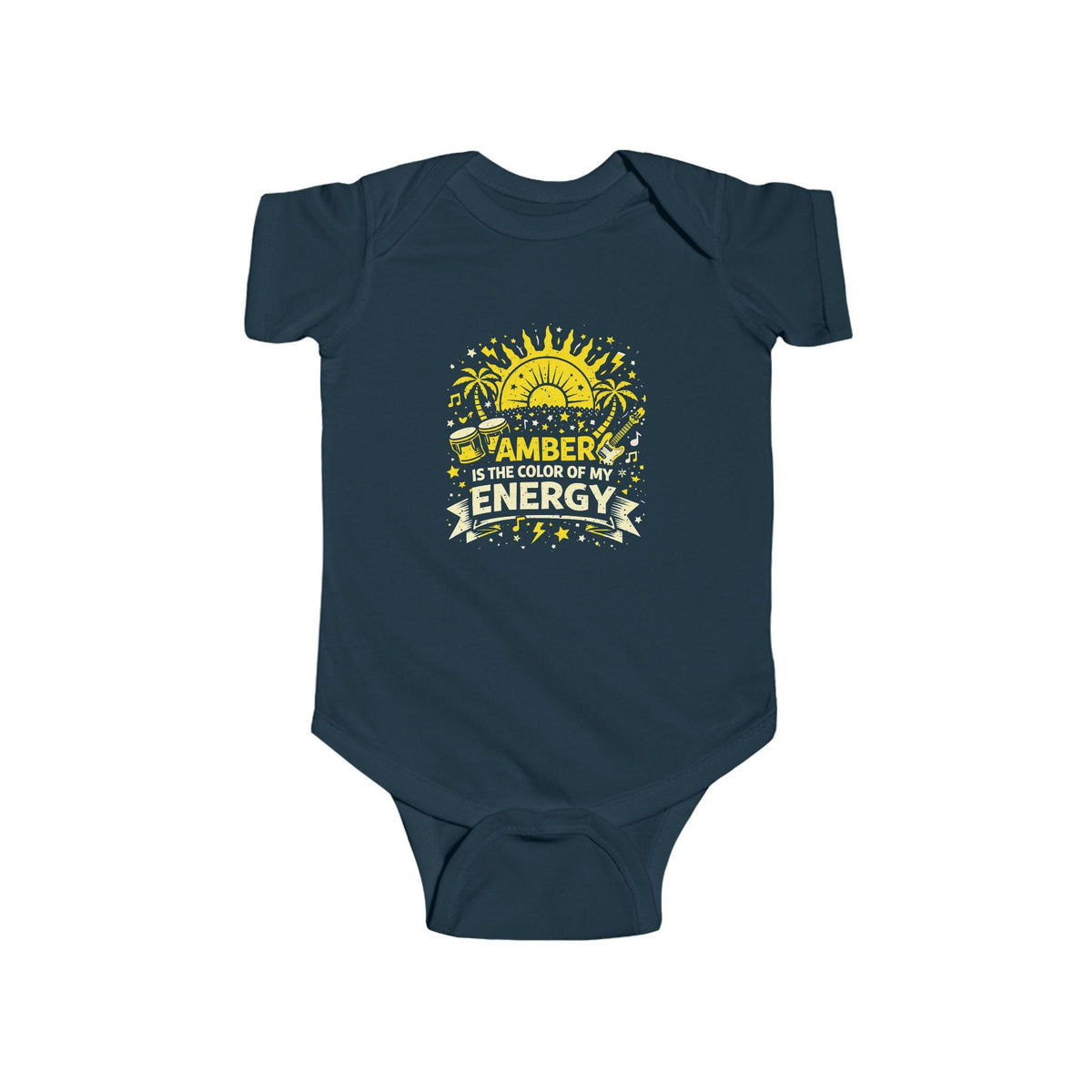 Amber Is the Color of My Energy Baby Onesie | 90s Reggae Ska Inspired