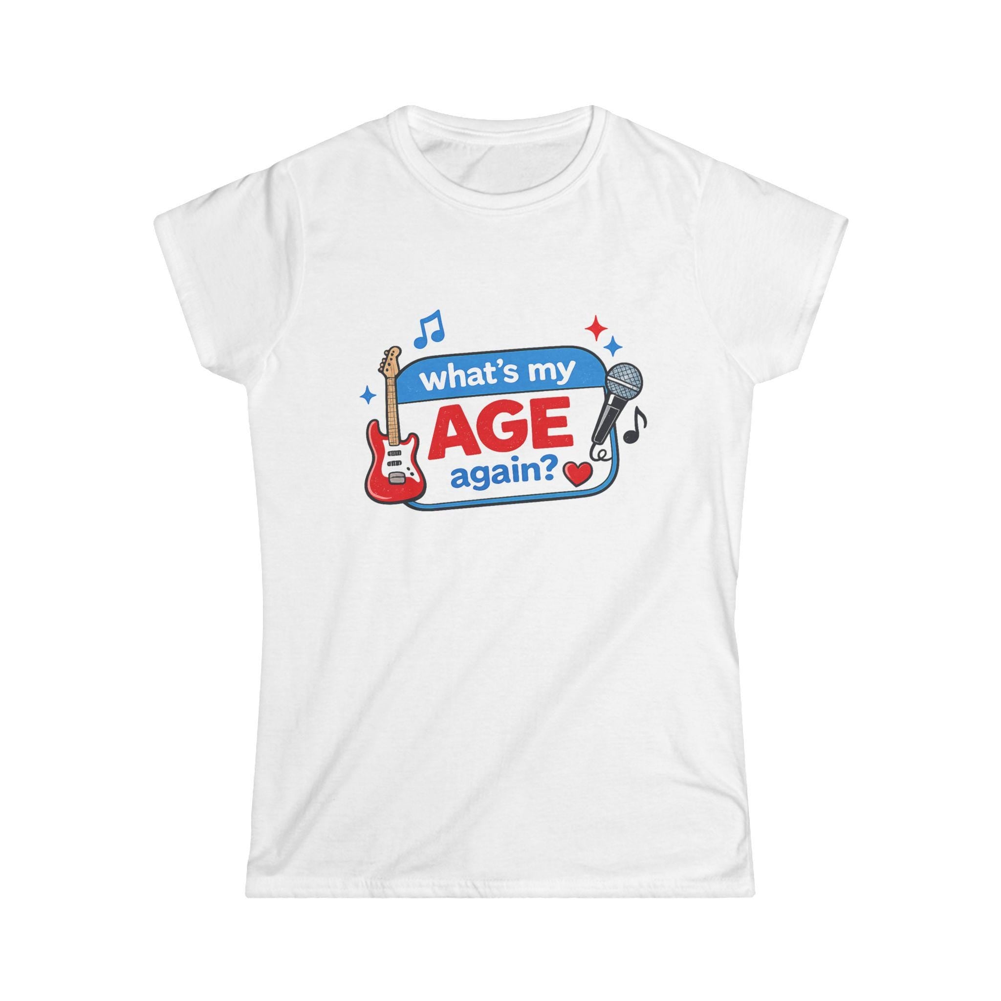 What's My Age Again? Tee | Guitar Microphone Music Lyrics Shirt