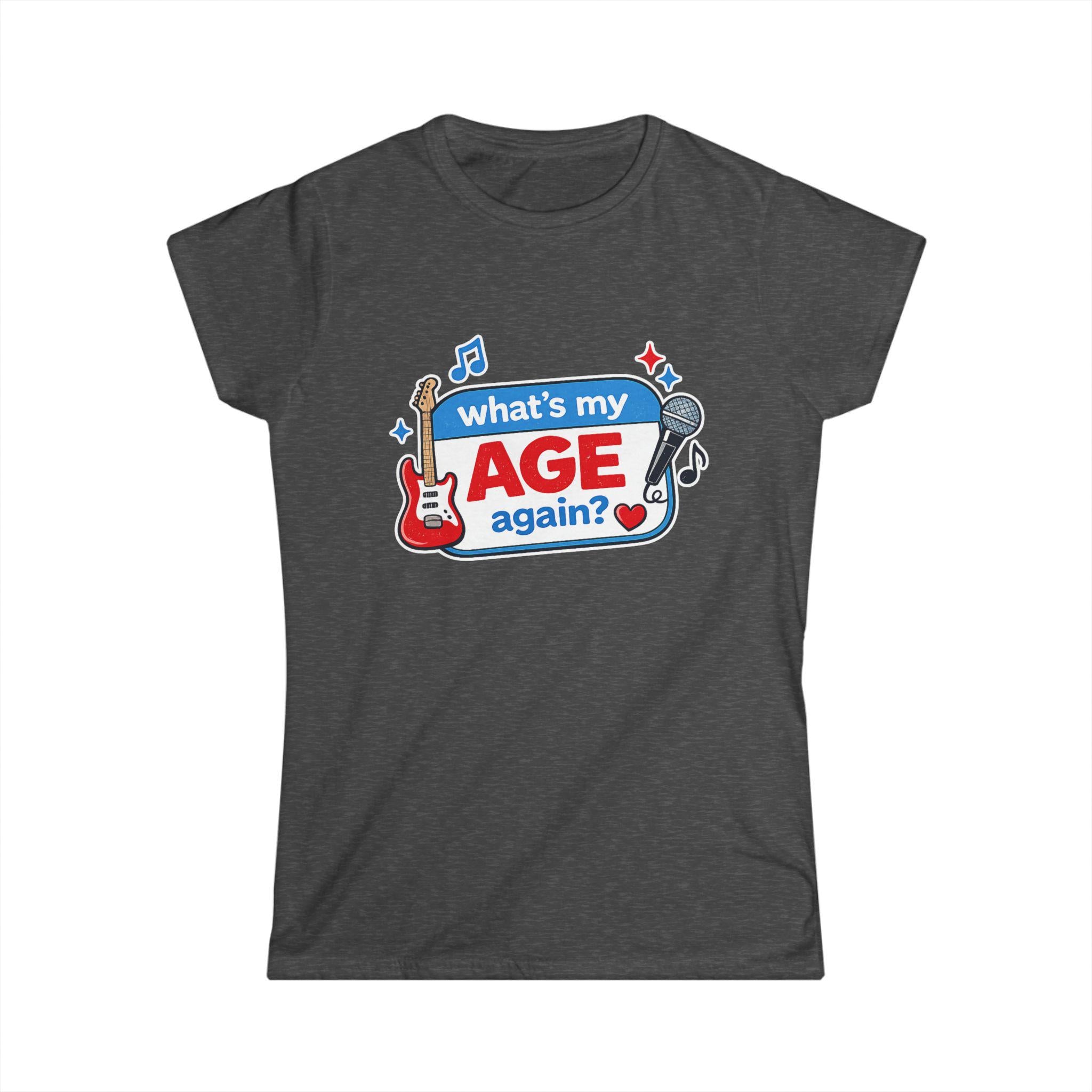 What's My Age Again? Tee | Guitar Microphone Music Lyrics Shirt