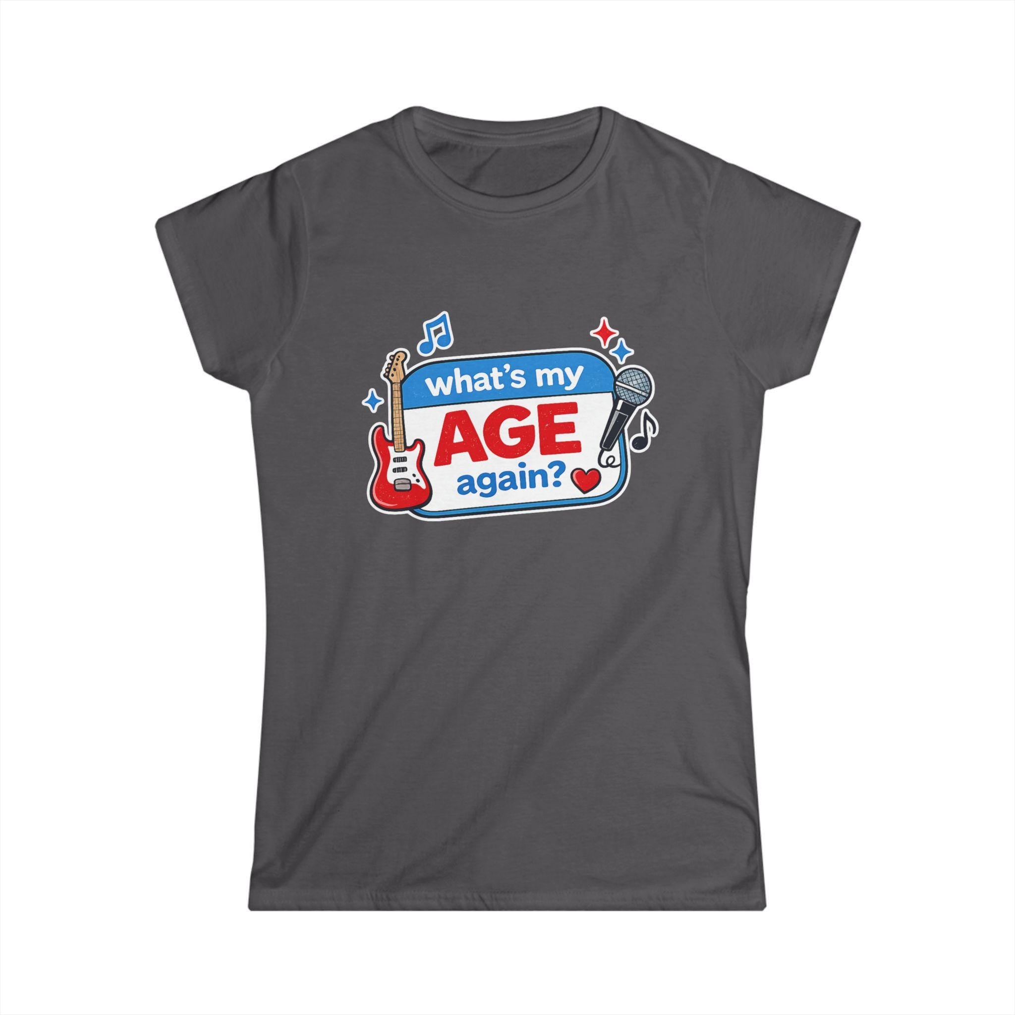 What's My Age Again? Tee | Guitar Microphone Music Lyrics Shirt