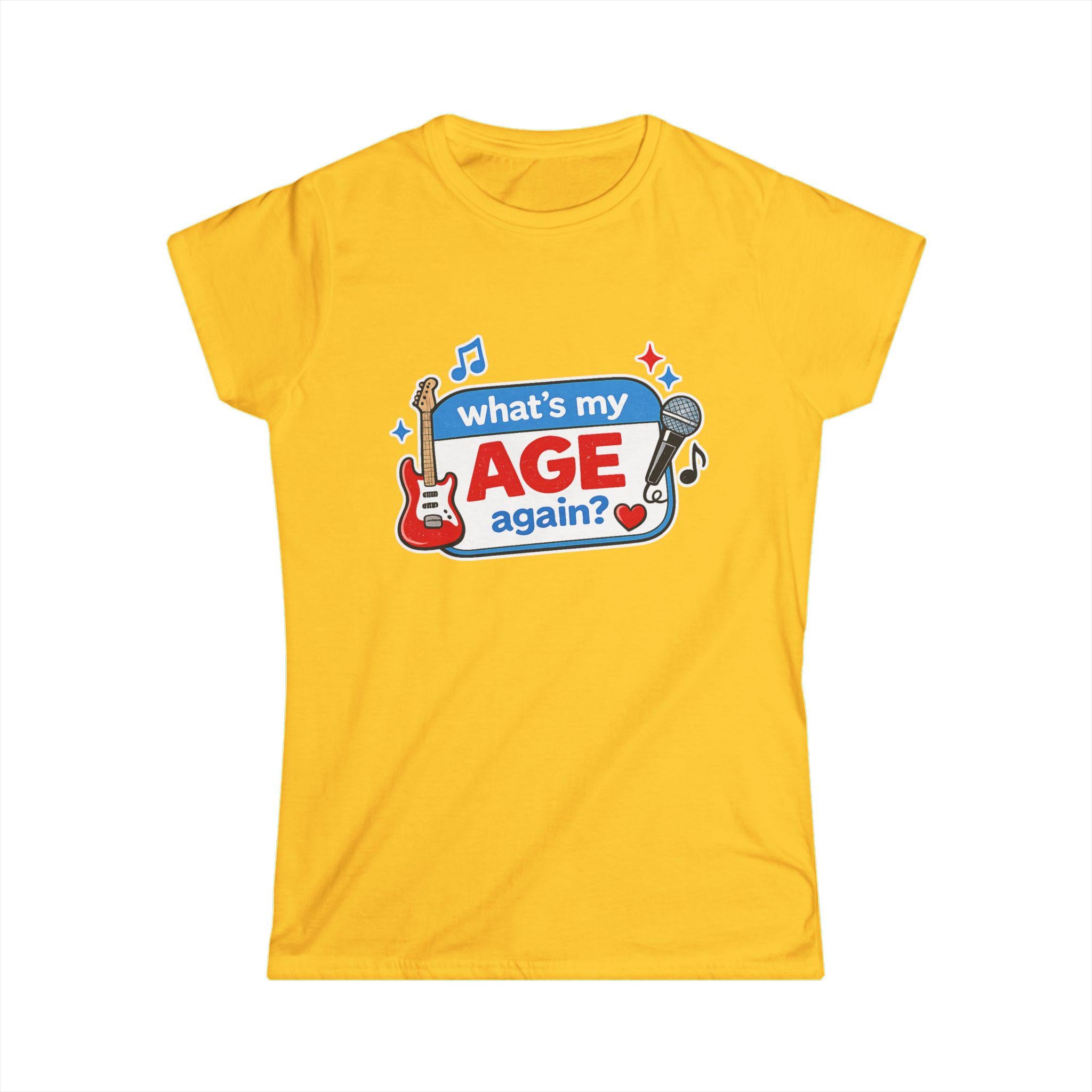 What's My Age Again? Tee | Guitar Microphone Music Lyrics Shirt
