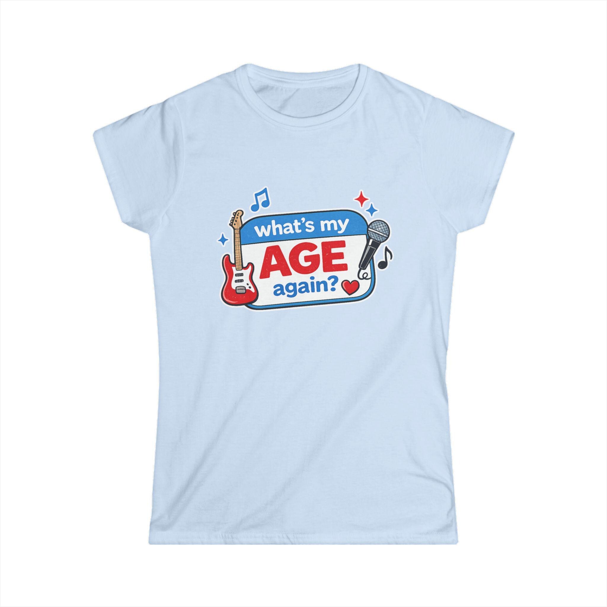 What's My Age Again? Tee | Guitar Microphone Music Lyrics Shirt