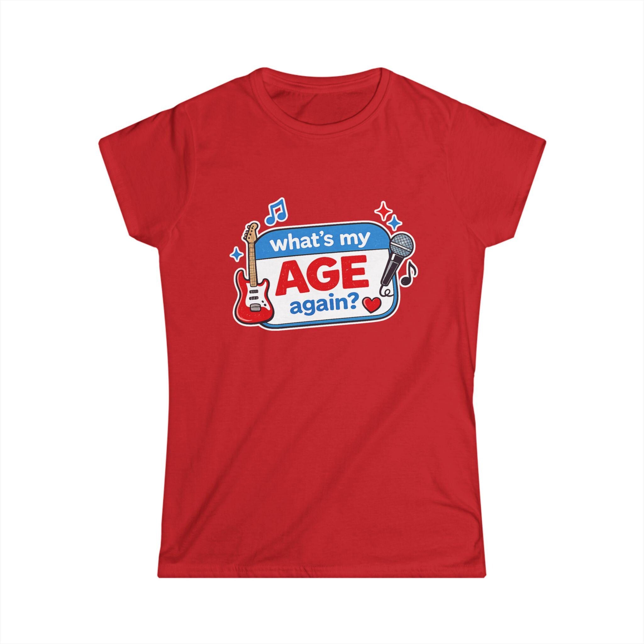 What's My Age Again? Tee | Guitar Microphone Music Lyrics Shirt