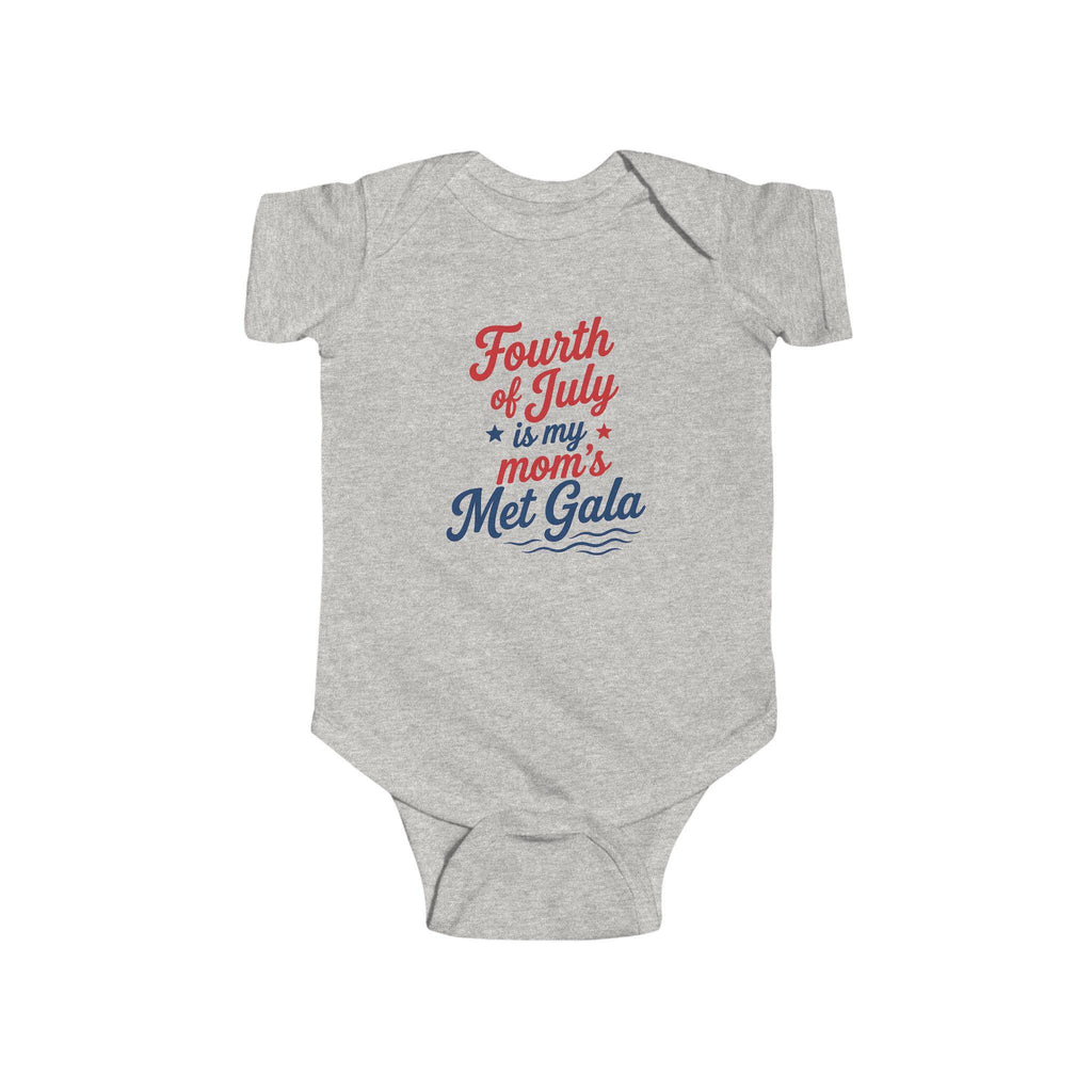 Fourth of July Mom's Met Gala Baby Bodysuit | Patriotic Outfit