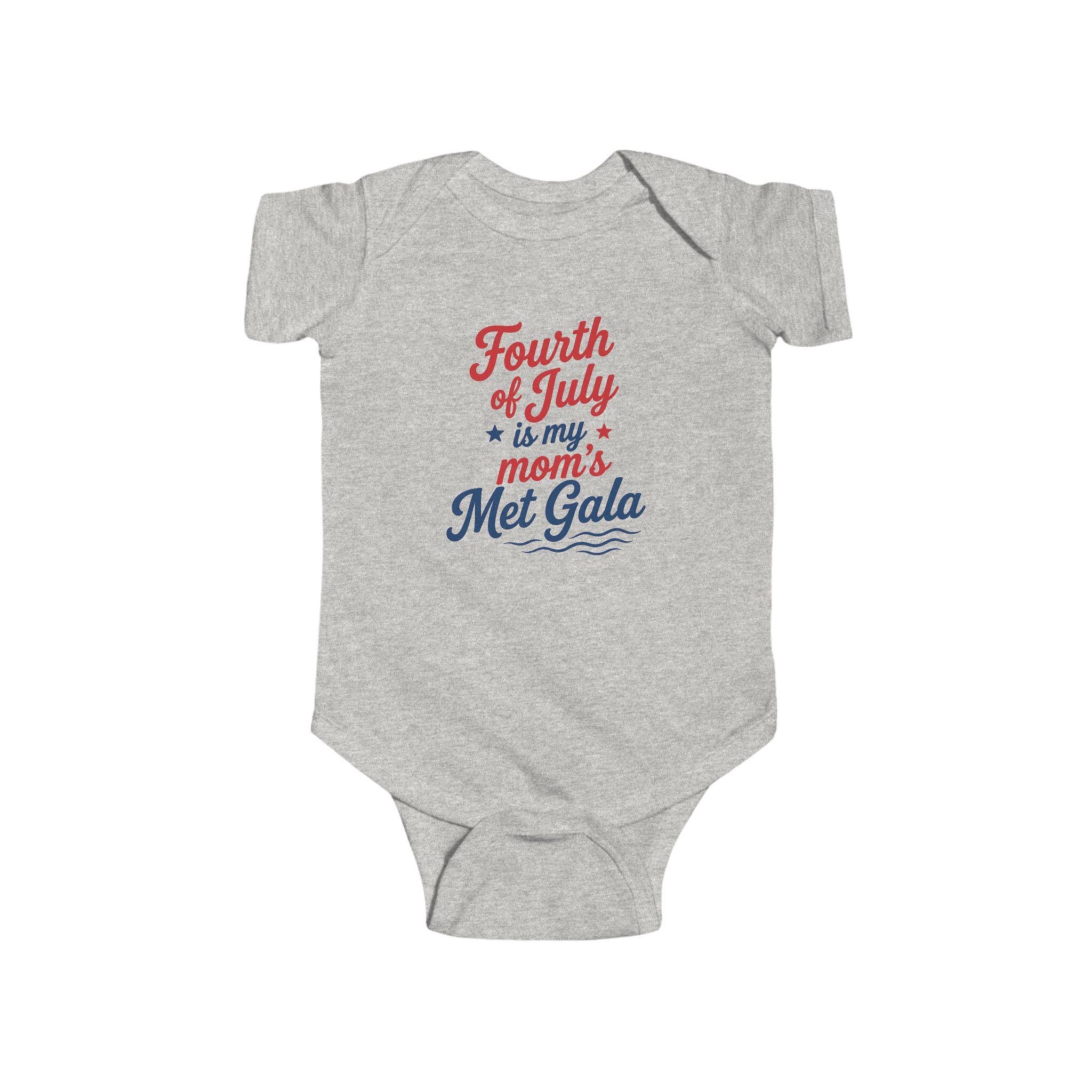 Fourth of July Mom's Met Gala Baby Bodysuit | Patriotic Outfit