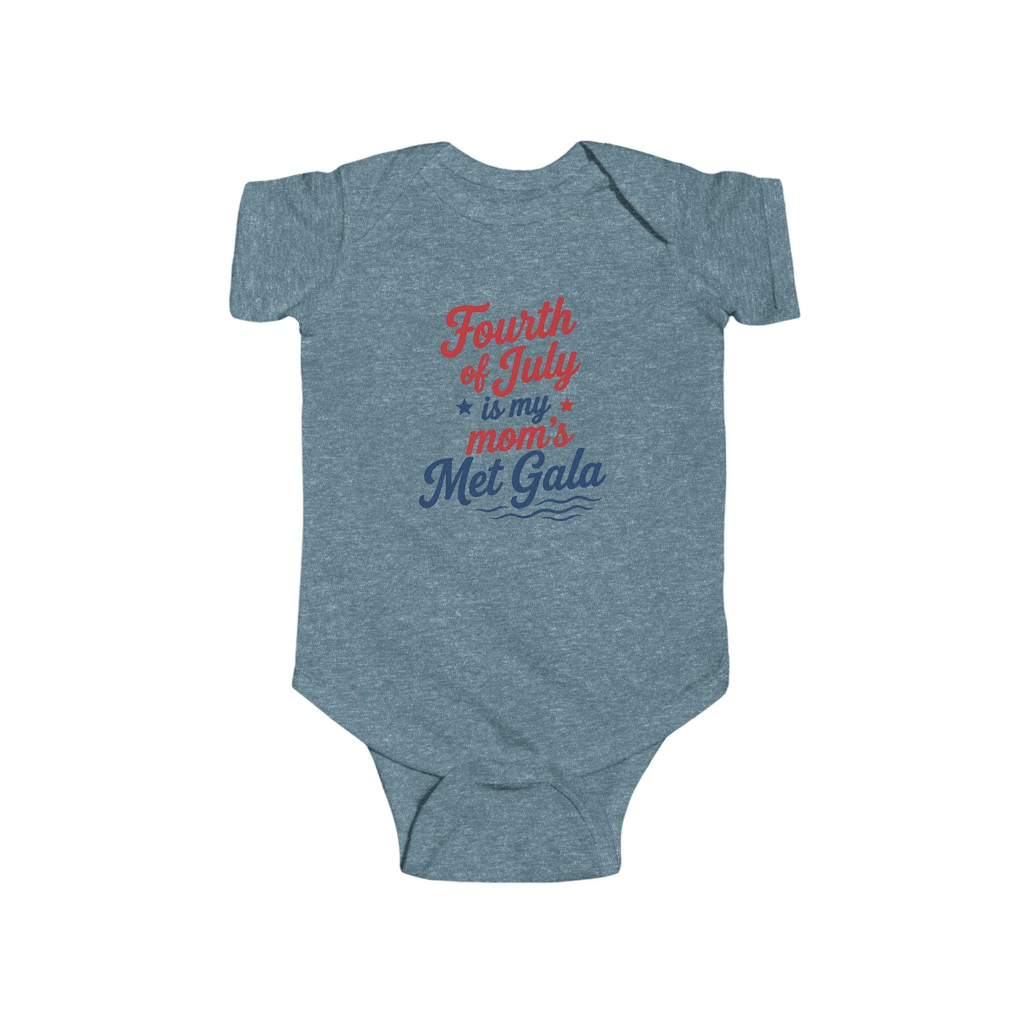 Fourth of July Mom's Met Gala Baby Bodysuit | Patriotic Outfit