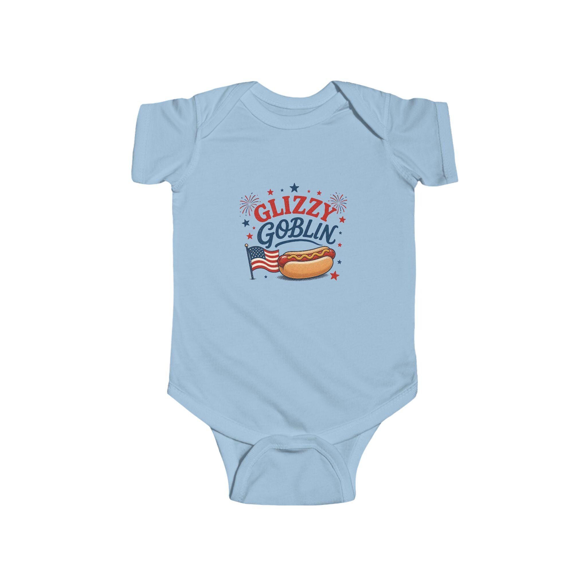 Glizzy Goblin Infant Bodysuit | Hot Dog Patriotic Baby Onesie