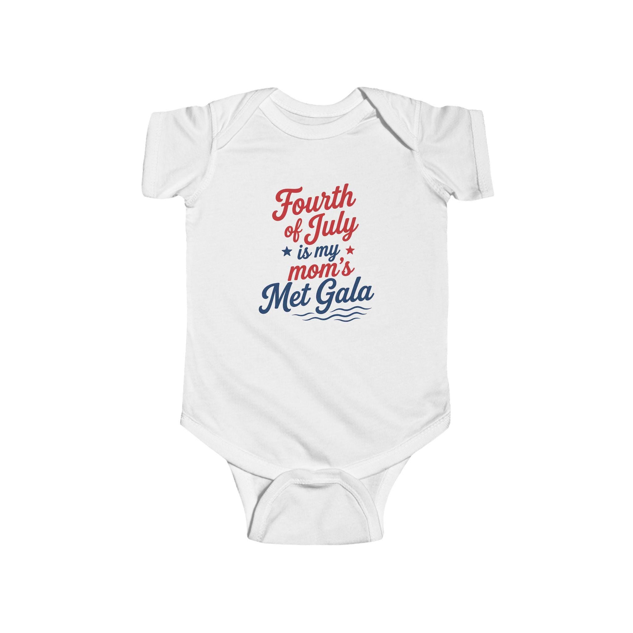 Fourth of July Mom's Met Gala Baby Bodysuit | Patriotic Outfit
