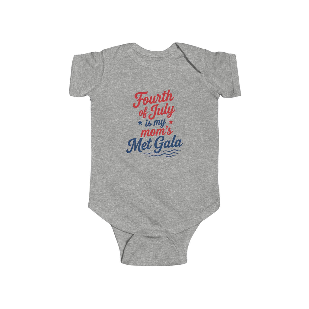 Fourth of July Mom's Met Gala Baby Bodysuit | Patriotic Outfit