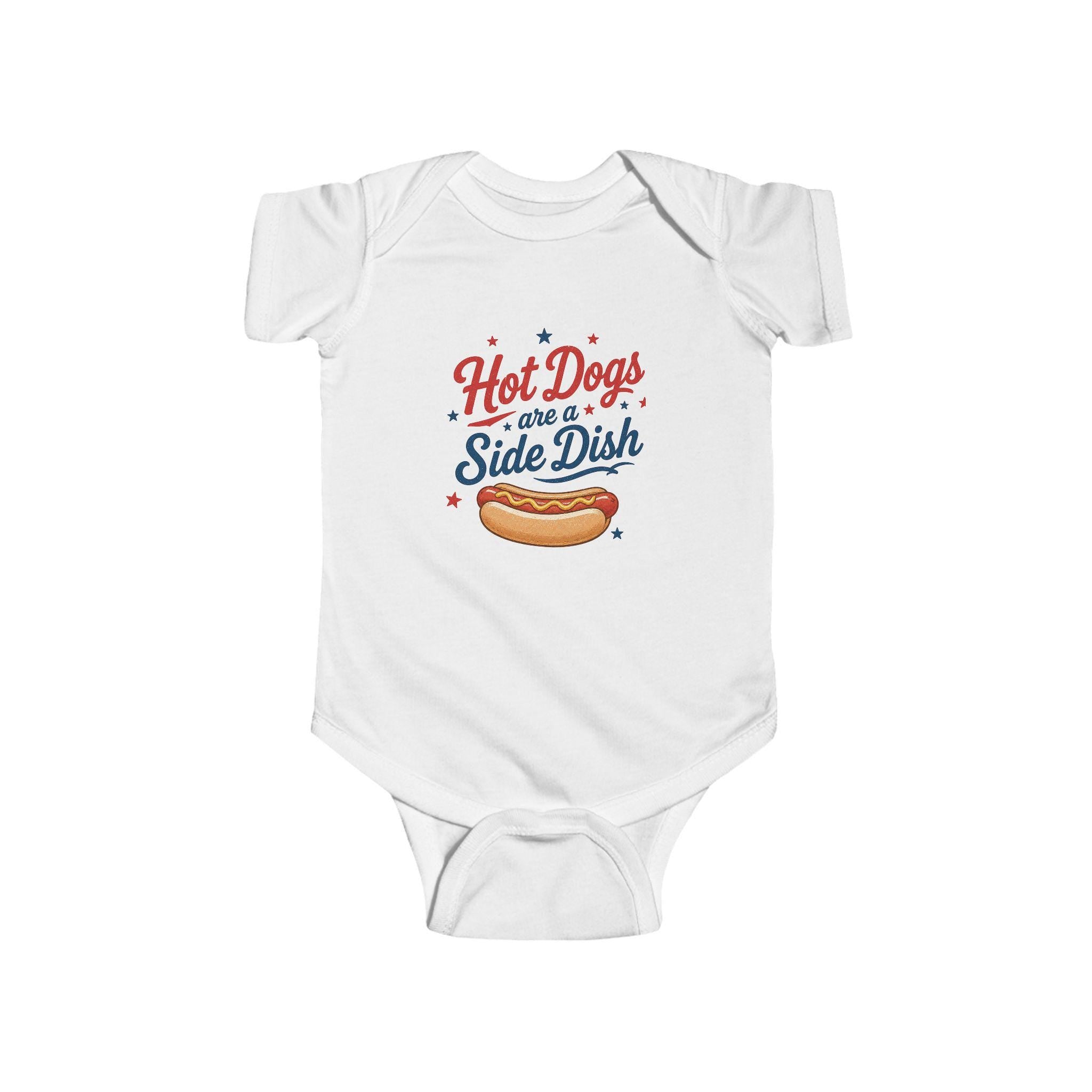Hot Dogs are a Side Dish Bodysuit | 4th of July Patriotic Baby