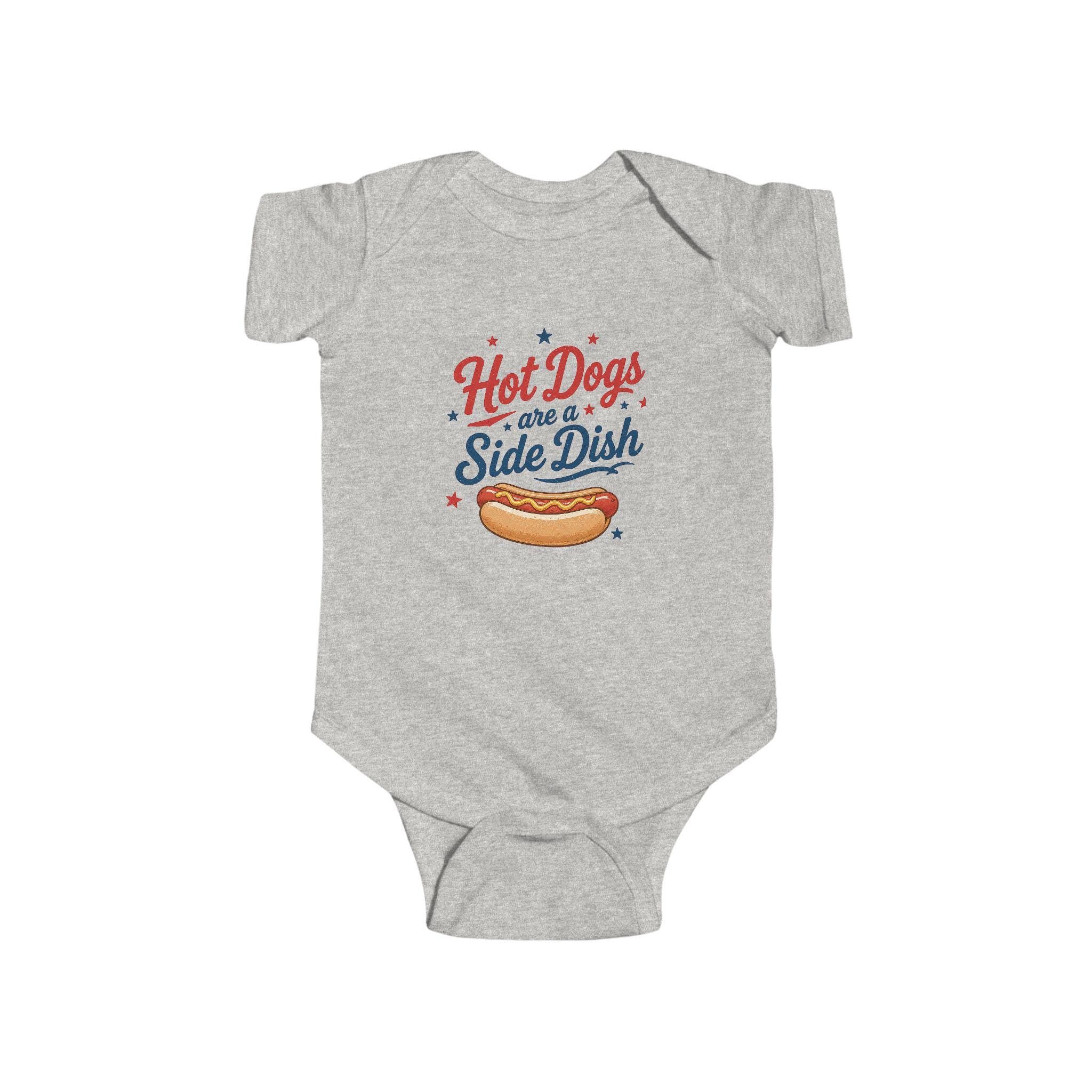 Hot Dogs are a Side Dish Bodysuit | 4th of July Patriotic Baby